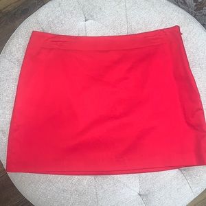 Red mini skirt